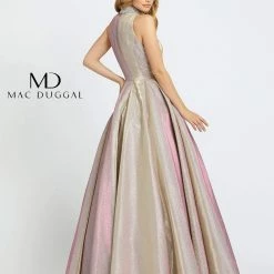 Discontinued Mac Duggal Cassandra Stone 25957A Pleated Ballgown Shimmer Prom Dress Choker Ballgown Dresses 17 Discontinued Mac Duggal Cassandra Stone 25957A Pleated Ballgown Shimmer Prom Dress Choker Ballgown Dresses
