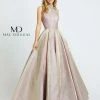 Discontinued Mac Duggal Cassandra Stone 25957A Pleated Ballgown Shimmer Prom Dress Choker Ballgown Dresses 1 Discontinued Mac Duggal Cassandra Stone 25957A Pleated Ballgown Shimmer Prom Dress Choker Ballgown Dresses