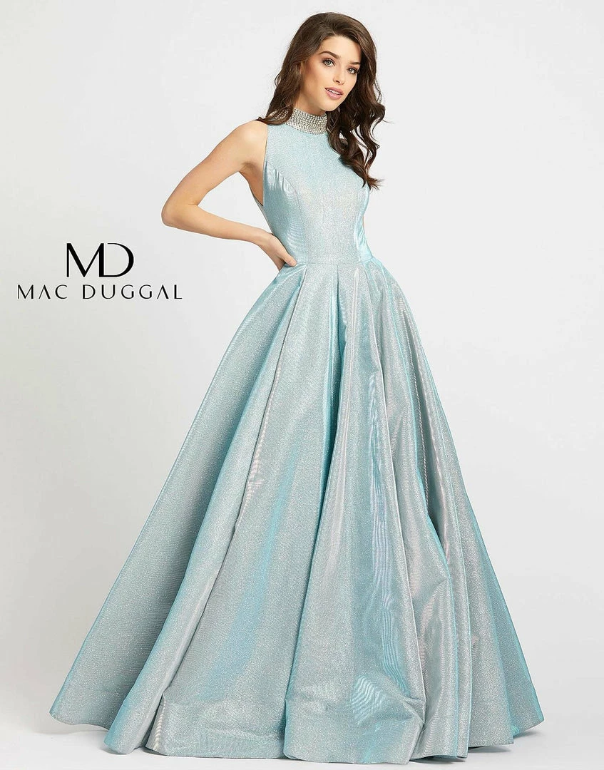 Discontinued Mac Duggal Cassandra Stone 25957A Pleated Ballgown Shimmer Prom Dress Choker Ballgown Dresses 6 Discontinued Mac Duggal Cassandra Stone 25957A Pleated Ballgown Shimmer Prom Dress Choker Ballgown Dresses