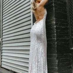 Mac Duggal 26269 Long Sequin Fitted Backless Formal Prom Dress Coreset Gown Backless Dresses