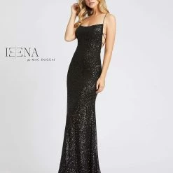 Mac Duggal 26269 Long Sequin Fitted Backless Formal Prom Dress Coreset Gown Backless Dresses