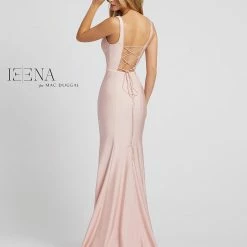 Mac Duggal IEENA 26273 Prom Dress Long Mermaid Backless V Neck Corset Mermaid Dresses