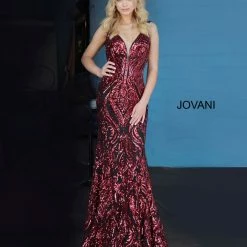 Discontinued Jovani 2669 Long Fitted Sequin Prom Dress Formal Mermaid Evening Gown