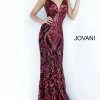 Discontinued Jovani 2669 Sequin Embellished Prom Dress Shimmer Pageant Evening Gown Long Sleeve Dresses