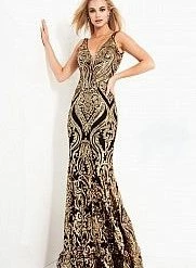 Discontinued Jovani 2669 Long Fitted Sequin Prom Dress Formal Mermaid Evening Gown