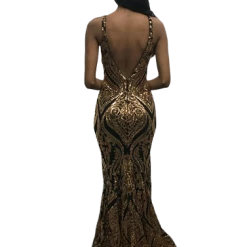 Discontinued Jovani 2669 Long Fitted Sequin Prom Dress Formal Mermaid Evening Gown