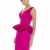 In Stock Ashley Lauren 4217 Size 4 Raspberry Peplum Satin Cocktail Dress Pageant Wear