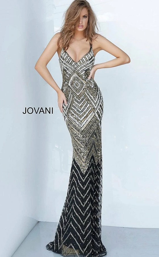 Jovani 2721 Fully Embellished Geometric Evening Gown Designer Prom Dress Formal 3 Jovani 2721 Fully Embellished Geometric Evening Gown Designer Prom Dress Formal