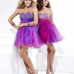 In Stock Hannah S 27561 Size 14 Turquoise Short Baby Doll Cocktail Dress Formal Gown CLEARANCE