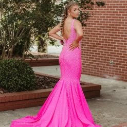 Johnathan Kayne 9213 Stretch Crystal Mermaid Long Fitted Prom Dress Evening Gown