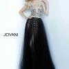 Jovani 65381 Sheer Skirt Embellished Bodysuit Prom Dress Pageant Wear