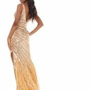 Ashleylauren Ashley Lauren 1724 V Neckline Pageant Dress Beaded With Side Slit Sequin Dresses 6 Ashleylauren Ashley Lauren 1724 V Neckline Pageant Dress Beaded With Side Slit Sequin Dresses
