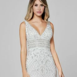 In Stock Primavera Couture 3425 Size 6 Powder Blue Beaded Prom Dress Evening Gown Pageant