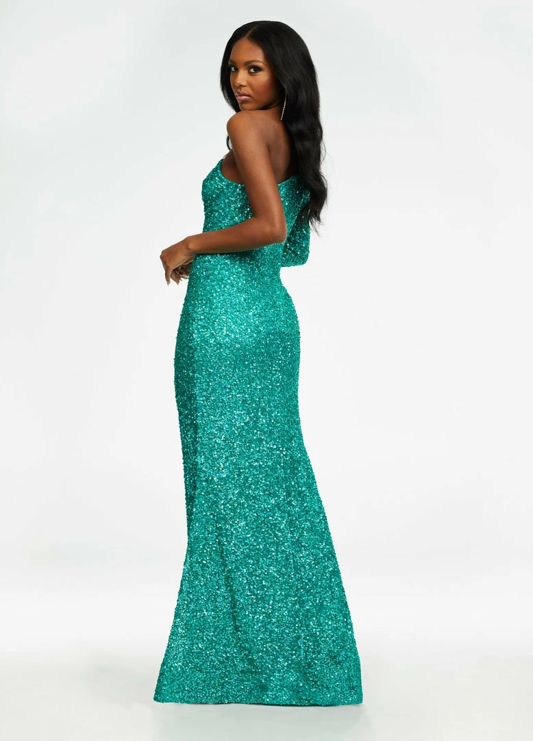 Ashleylauren Sequin Dresses Ashley Lauren 1977 Prom Pageant Dress One Sleeve Fully Beaded Long Formal Dress With High Side Slit 11 Ashleylauren Sequin Dresses Ashley Lauren 1977 Prom Pageant Dress One Sleeve Fully Beaded Long Formal Dress With High Side Slit