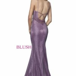 In Stock Blush Prom 11989 Size 0 Peacock Shimmer Mermaid Prom Dress Mermaid Dresses