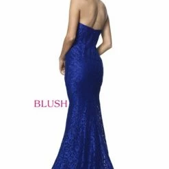 In Stock Blush Prom 11874 Size 14 Embellished Lace Fitted Prom Dress Mermaid Gown Mermaid Dresses