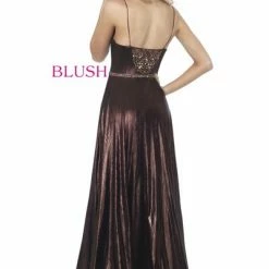 In Stock Mermaid Dresses Blush Prom 11983 Size 16 White Liquid Shimmer Mermaid Prom Dress With Overskirt