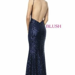 In Stock Blush Prom 11898 Size 0 Lilac Sequin Long Prom Dress Pageant Gown