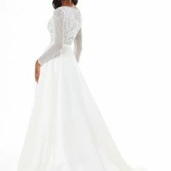 Ashleylauren Ashley Lauren 1997 Satin Overskirt With Left Leg Slit