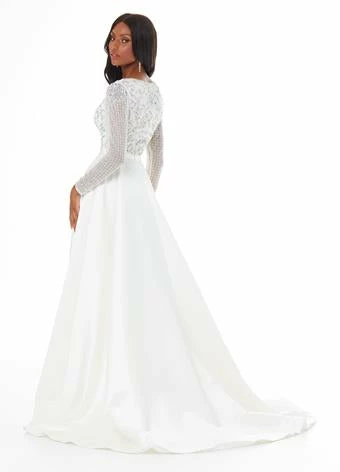 Ashleylauren Ashley Lauren 1997 Satin Overskirt With Left Leg Slit 4 Ashleylauren Ashley Lauren 1997 Satin Overskirt With Left Leg Slit