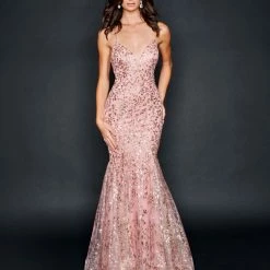 Nina Canacci 9123 Long Mermaid Prom Pageant Gown Mermaid Dresses