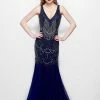 In Stock Primavera Couture 3001 Size 6 Midnight Mermaid Beaded Prom Dress 1 In Stock Primavera Couture 3001 Size 6 Midnight Mermaid Beaded Prom Dress