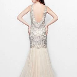 In Stock Primavera Couture 3001 Size 4 Nude Beaded Mermaid Prom Dress Mermaid Dresses 13 In Stock Primavera Couture 3001 Size 4 Nude Beaded Mermaid Prom Dress Mermaid Dresses