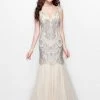 In Stock Primavera Couture 3001 Size 4 Nude Beaded Mermaid Prom Dress Mermaid Dresses
