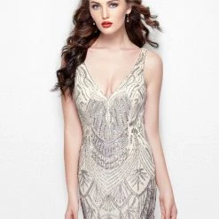 In Stock Primavera Couture 3001 Size 4 Nude Beaded Mermaid Prom Dress Mermaid Dresses 12 In Stock Primavera Couture 3001 Size 4 Nude Beaded Mermaid Prom Dress Mermaid Dresses