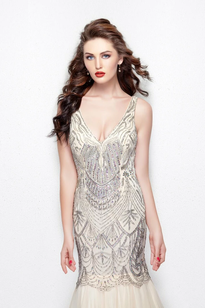 In Stock Primavera Couture 3001 Size 4 Nude Beaded Mermaid Prom Dress Mermaid Dresses 7 In Stock Primavera Couture 3001 Size 4 Nude Beaded Mermaid Prom Dress Mermaid Dresses