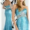 In Stock CLEARANCE XCITE PROM Dress 30237 Sequin Gown Turq Size 8 Pageant Dress