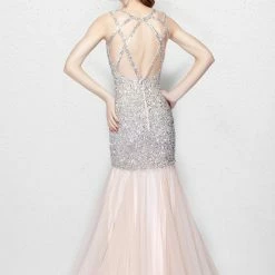 Discontinued Primavera Couture 3039 Long Backless Beaded Mermaid Prom Dress V Neck 8 Discontinued Primavera Couture 3039 Long Backless Beaded Mermaid Prom Dress V Neck