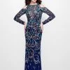 In Stock Long Sleeve Dresses Primavera Couture 3044 Size 2 Midnight/Multi Prom Dress Pageant Gown