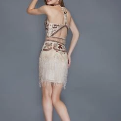 Discontinued Primavera Couture 3106 Two Piece Beaded Fringe Homecoming Dress 13 Discontinued Primavera Couture 3106 Two Piece Beaded Fringe Homecoming Dress