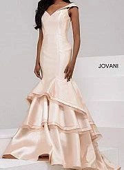 Mermaid Dresses Jovani 31100 Off The Shoulder Mermaid Prom Dress Ruffle Skirt Pageant Gown