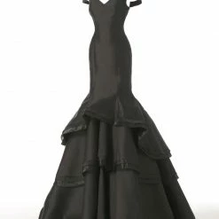 Mermaid Dresses Jovani 31100 Off The Shoulder Mermaid Prom Dress Ruffle Skirt Pageant Gown