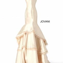 Mermaid Dresses Jovani 31100 Off The Shoulder Mermaid Prom Dress Ruffle Skirt Pageant Gown