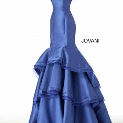 Mermaid Dresses Jovani 31100 Off The Shoulder Mermaid Prom Dress Ruffle Skirt Pageant Gown