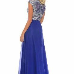 In Stock Precious Formals Style 70198 Size 20 Royal Blue Prom Dress Pageant