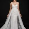 In Stock Nina Canacci 3159 Size 8 Long Lace Glitter Over Skirt Wedding Dress Destination Bridal