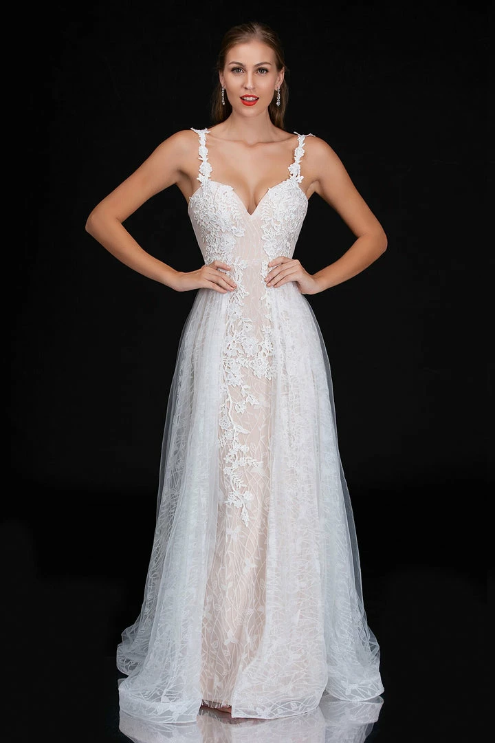 Discontinued Nina Canacci 3159 Long Lace Glitter Over Skirt Wedding Dress Destination Bridal 3 Discontinued Nina Canacci 3159 Long Lace Glitter Over Skirt Wedding Dress Destination Bridal