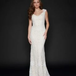 Nina Canacci 3171 Long Straight Prom Pageant Gown Wedding Dress Bridal