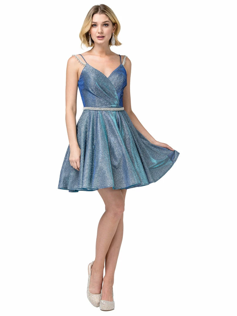 In Stock DQ 3173 Size 4, 10 Blue Short Shimmer Cocktail Dress Off The Shoulder Crystal Sleeve 3 In Stock DQ 3173 Size 4, 10 Blue Short Shimmer Cocktail Dress Off The Shoulder Crystal Sleeve
