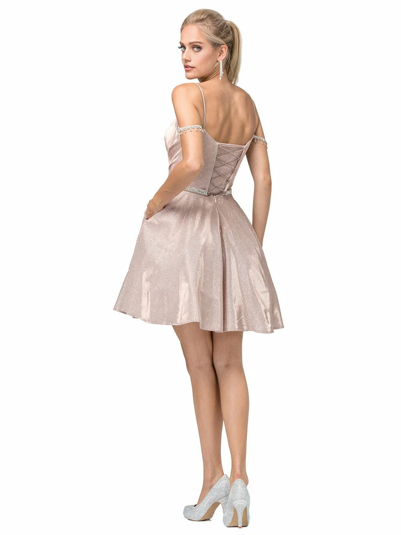 In Stock DQ 3173 Size 4, 10 Blue Short Shimmer Cocktail Dress Off The Shoulder Crystal Sleeve 9 In Stock DQ 3173 Size 4, 10 Blue Short Shimmer Cocktail Dress Off The Shoulder Crystal Sleeve