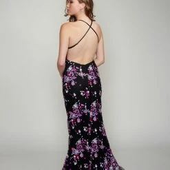 Nina Canacci 3176 Long Straight Beaded Prom Pageant Gown