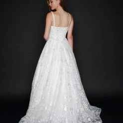 In Stock Nina Canacci 3182 Long Ballgown Prom Dress Wedding Gown Size 10 Ivory