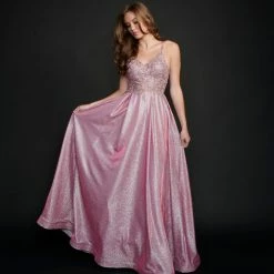 In Stock Nina Canacci 3186 Size 10, 12, 14 Long Shimmer Sheer Lace Ballgown Prom Dress Pageant Gown Ballgown Dresses