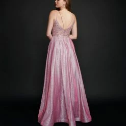 In Stock Nina Canacci 3186 Size 10, 12, 14 Long Shimmer Sheer Lace Ballgown Prom Dress Pageant Gown Ballgown Dresses