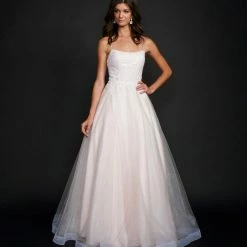 In Stock Nina Canacci 3203 Size 2,8,10,14,18 Long Ballgown Prom Dress Pageant Gown Light Pink Ballgown Dresses