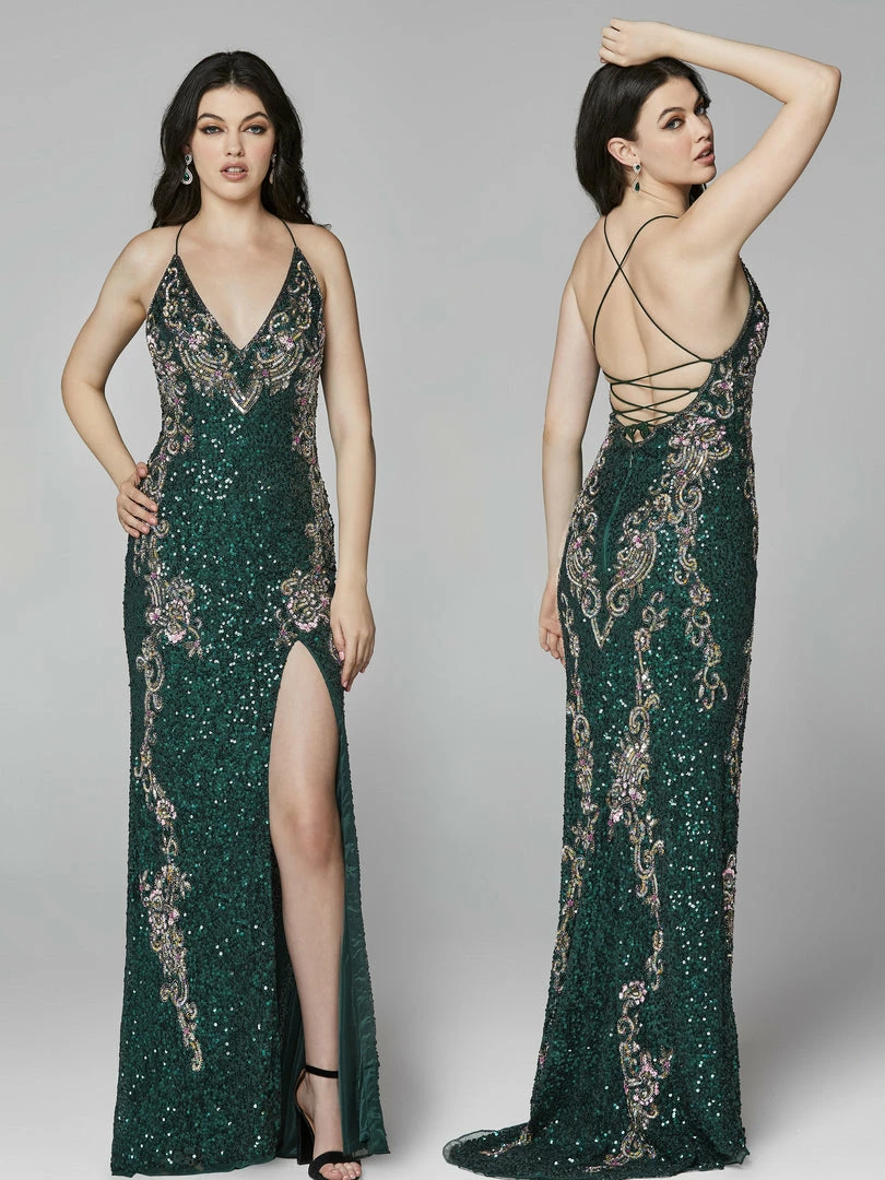 In Stock Primavera Couture 3211 Size 6 Sequin Prom Dress Pageant Gown Evening Formal Wear Side Slit Backless Dresses 20 In Stock Primavera Couture 3211 Size 6 Sequin Prom Dress Pageant Gown Evening Formal Wear Side Slit Backless Dresses